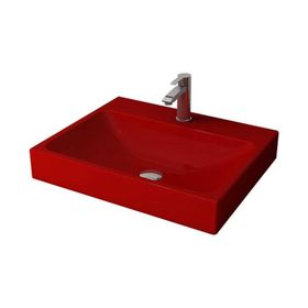 Bocchi Scala 60 cm Tezgah Üstü Parlak Kırmızı Lavabo