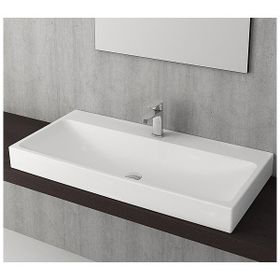 Bocchi Scala Arch 100 cm Mat Beyaz Tezgah Üstü Lavabo