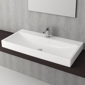 Bocchi Scala Arch 100 cm Mat Beyaz Tezgah Üstü Lavabo