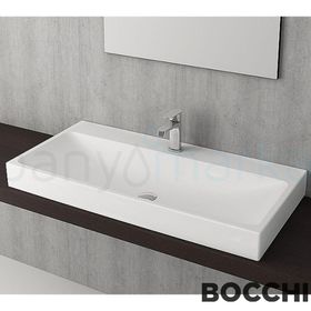 Bocchi Scala Arch 100 cm Mat Beyaz Tezgah Üstü Lavabo