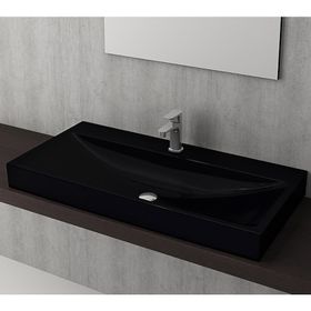 Bocchi Scala Arch 100 cm Mat Siyah Tezgah Üstü Lavabo