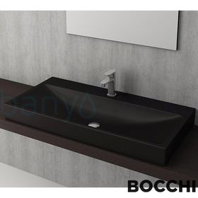 Bocchi Scala Arch 100 cm Mat Siyah Tezgah Üstü Lavabo