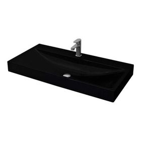 Bocchi Scala Arch 100 cm Parlak Siyah Tezgah Üstü Lavabo