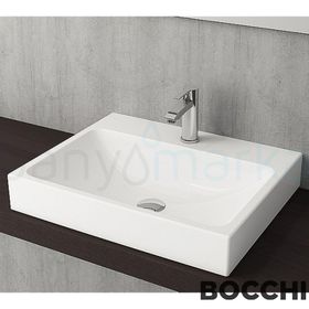 Bocchi Scala Arch 60 cm Parlak Beyaz Tezgah Üstü Lavabo