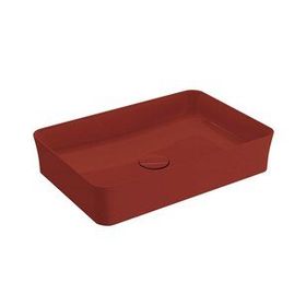 Bocchi Slim Line 55x38 cm Parlak Kırmızı Dikdörtgen İnce Kenar Lavabo