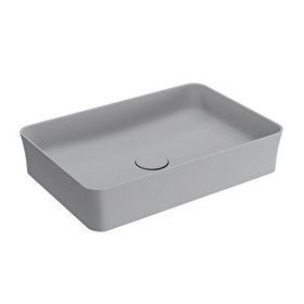 Bocchi Slim Line Dikdörtgen 55X38 cm Mat Gri Lavabo