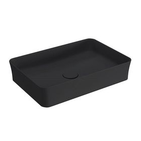 Bocchi Slim Line Dikdörtgen 55X38 cm Mat Siyah Lavabo