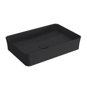 Bocchi Slim Line Dikdörtgen 55X38 cm Mat Siyah Lavabo