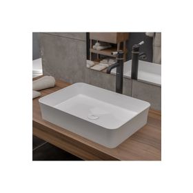 Bocchi Slim Line Dikdörtgen 55X38 cm Parlak Beyaz Lavabo
