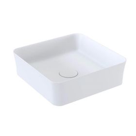 Bocchi Slim Line Kare 38X38 cm Mat Beyaz Lavabo