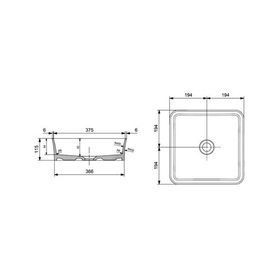 Bocchi Slim Line Kare 38X38 cm Mat Kaşmir Lavabo
