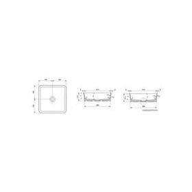 Bocchi Slim Line Kare 38X38 cm Mat Sarı Lavabo