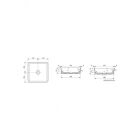 Bocchi Slim Line Kare 38X38 cm Mat Sarı Lavabo