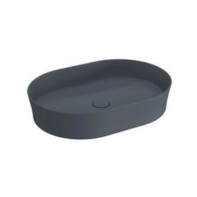 Bocchi Slim Line Oval 55X38 cm Mat Antrasit Lavabo