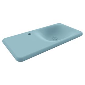 Bocchi Slim Line Oval 55X38 cm Mat Buz Mavisi Lavabo