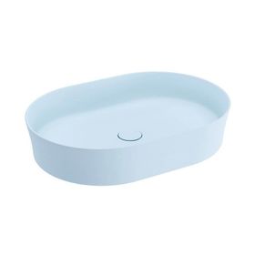 Bocchi Slim Line Oval 55X38 cm Mat Buz Mavisi Lavabo