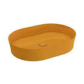 Bocchi Slim Line Oval 55X38 cm Parlak Mandalina Sarısı Lavabo