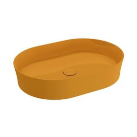 Bocchi Slim Line Oval 55X38 cm Parlak Mandalina Sarısı Lavabo