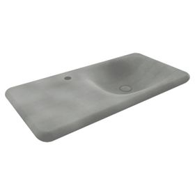 Bocchi Slim Line Yuvarlak 38 cm Mat Beton Lavabo