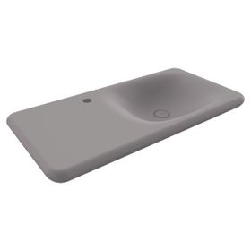 Bocchi Slim Line Yuvarlak 38 cm Mat Gri Lavabo