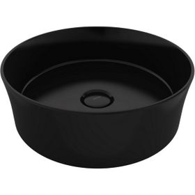 Bocchi Slim Line Yuvarlak 38 cm Parlak Siyah Lavabo