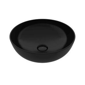 Bocchi Slim Line Yuvarlak 38 cm Parlak Siyah Lavabo