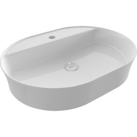Bocchi Sottile Slim 60x45 cm Parlak Beyaz Batarya Banklı Oval Lavabo