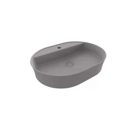 Bocchi Sottile Slim Line 60x45 cm Mat Gri Tezgah Üstü Lavabo