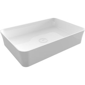 Bocchi Sottile Slim Tezgah Üstü Dikdörtgen 55x38 cm Beyaz Lavabo
