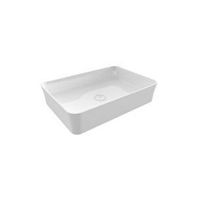 Bocchi Sottile Slim Tezgah Üstü Dikdörtgen 55x38 cm Beyaz Lavabo