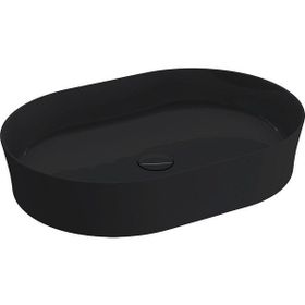 Bocchi Sottile Slim Tezgah Üstü Elips 55x38 cm Parlak Siyah Lavabo