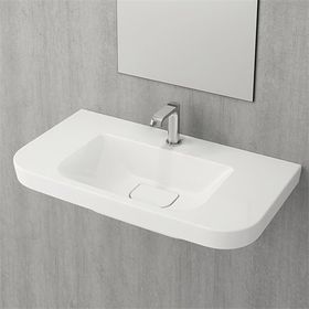 Bocchi Speciale 85 cm Parlak Beyaz Lavabo