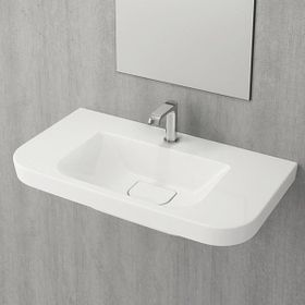 Bocchi Speciale 85 cm Parlak Beyaz Lavabo