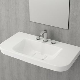 Bocchi Speciale 85 cm Parlak Beyaz Lavabo
