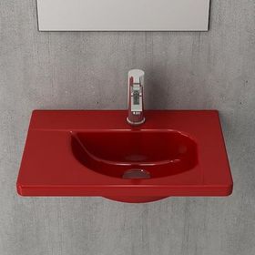 Bocchi Taormina Arch 45 cm Parlak Beyaz Tezgah Üstü Asma Lavabo