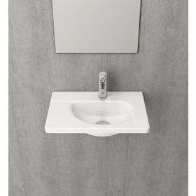 Bocchi Taormina Arch 45 cm Parlak Beyaz Tezgah Üstü Asma Lavabo