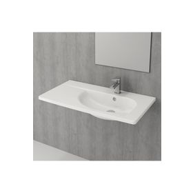Bocchi Taormina Arch 86 cm Etajerli Parlak Beyaz Lavabo