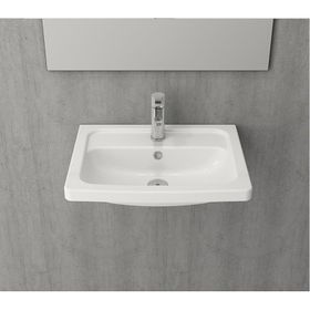 Bocchi Taormina Pro 57 cm Parlak Beyaz Lavabo
