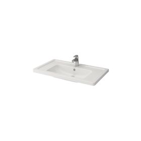 Bocchi Taormina Pro 85 cm Etajerli Parlak Beyaz Lavabo