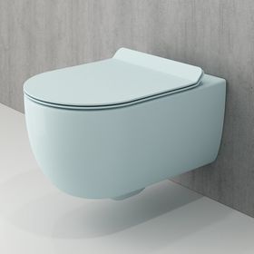 Bocchi V-tondo Rimless Mat Buz Mavisi Kanalsız Asma Klozet