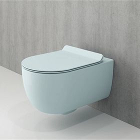 Bocchi V-tondo Rimless Mat Buz Mavisi Kanalsız Asma Klozet