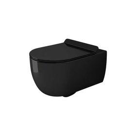 Bocchi V-Tondo Rimless Parlak Siyah Asma Klozet
