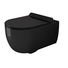 Bocchi V-Tondo Rimless Parlak Siyah Asma Klozet