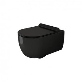 Bocchi V-Tondo Rimless Parlak Siyah Asma Klozet