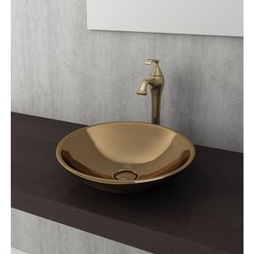 Bocchi Venezia 40 cm Çanak Parlak Altın Lavabo