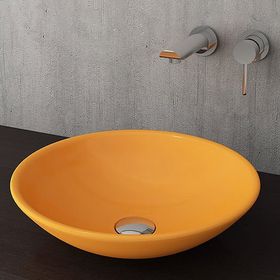 Bocchi Venezia 40 cm Çanak Parlak Mandalina Sarısı Lavabo