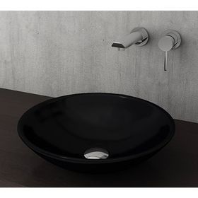 Bocchi Venezia 40 cm Çanak Parlak Siyah Lavabo