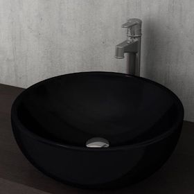 Bocchi Venezia 45 cm Çanak Parlak Siyah Lavabo