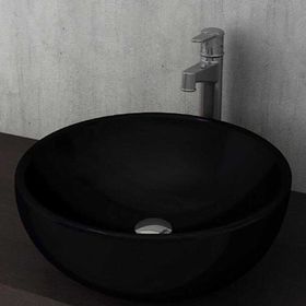 Bocchi Venezia 45 cm Çanak Parlak Siyah Lavabo