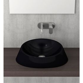 Bocchi Venezia 56 cm Çanak Parlak Siyah Lavabo
